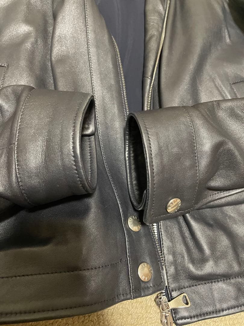 EMMETI VALLICO SP ダークネイビーシングルライダースビームス別注