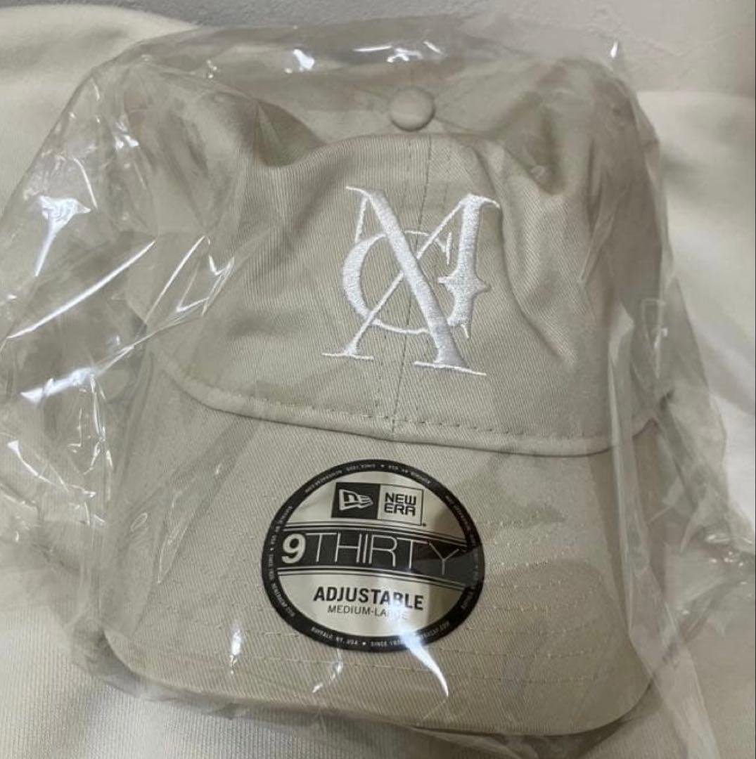 ミセスグリーンアップル ニューエラ ロゴキャップ ベージュ　ピンズ付