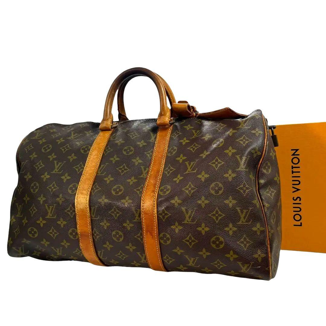 鑑定済☆ルイヴィトン　モノグラム　キーポル45　ボストンバッグ　旅行用バッグ　茶 楽天市場】ルイヴィトン LOUIS VUITTON キーポル45 ボストンバッグ