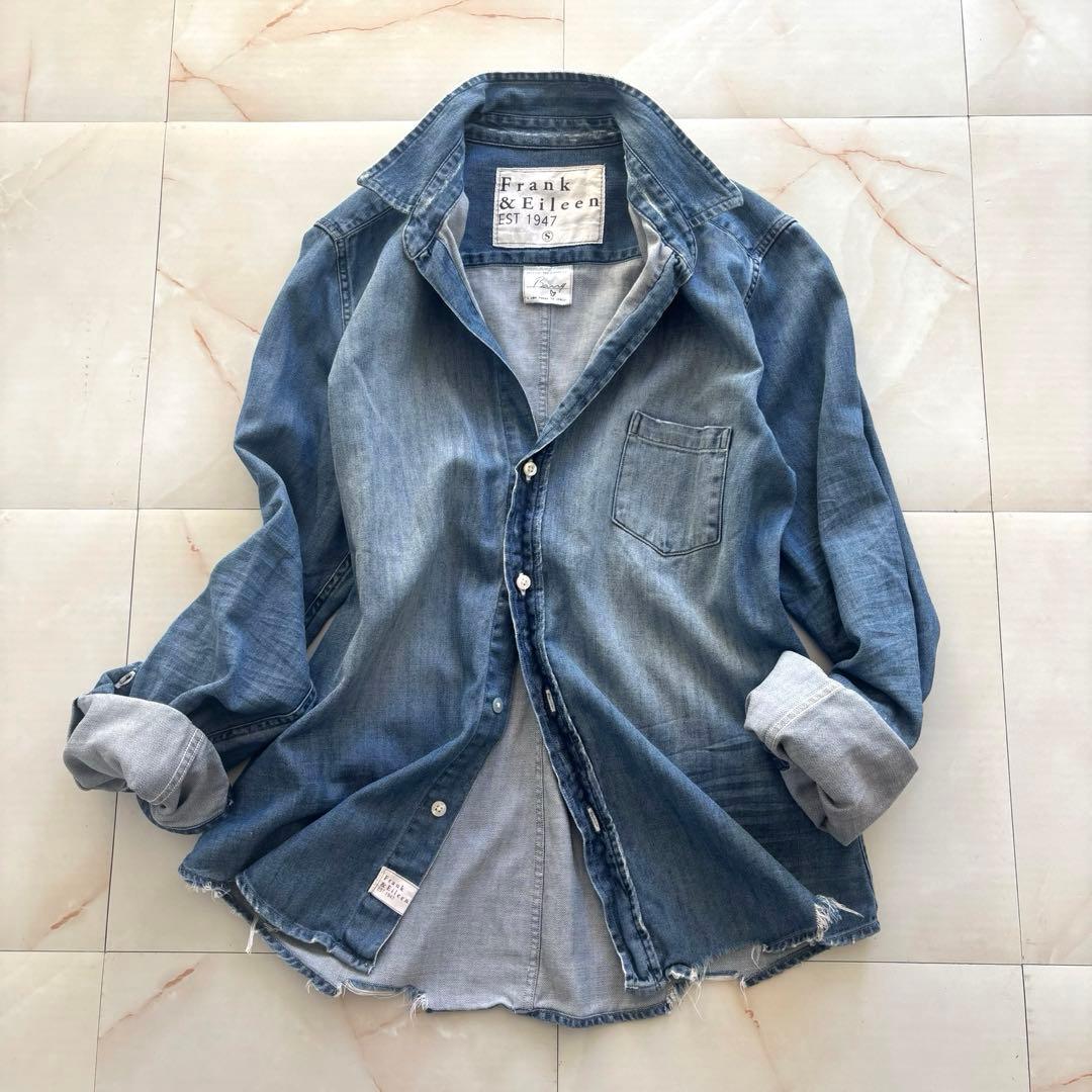 Frank&Eileen BARRY スキッパーデニムシャツ USA製 S - メルカリ