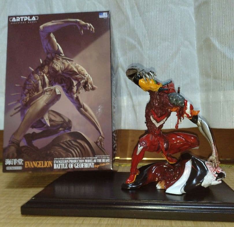 海洋堂 アートプラ エヴァンゲリオン2号機 獣化第2形態 血戦 組み立て塗装済み