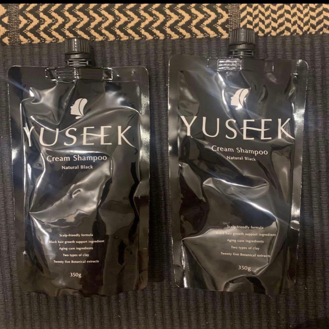 YUSEEK Cream Shampoo ブラック　350g 2個セット Amazon | YUSEEK クリームシャンプー 白髪用ヘアマニキュア 黒染め