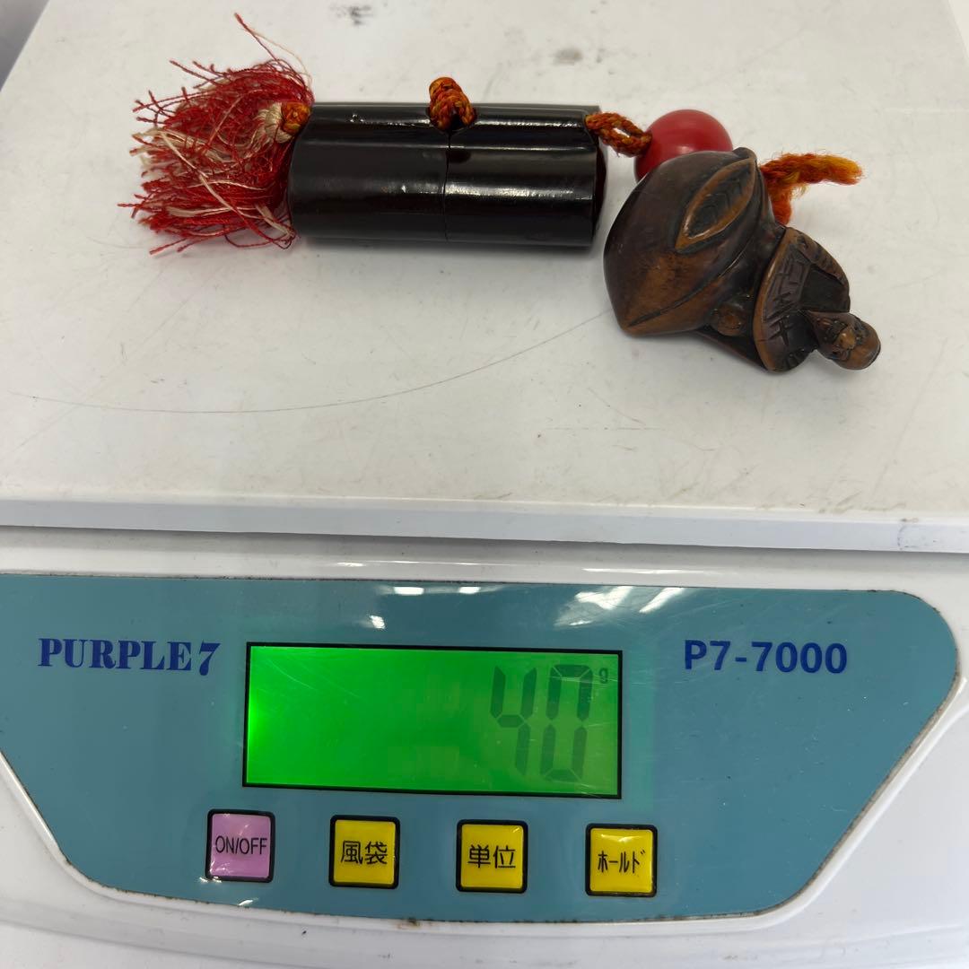 印籠 木彫根付 40g 東Y7-0623⭐︎2Fトヒチサ