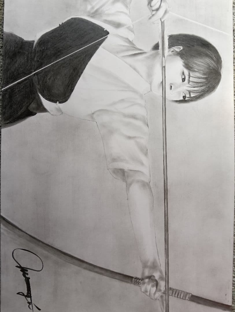 弓道　広瀬すずさんA3上質ケント