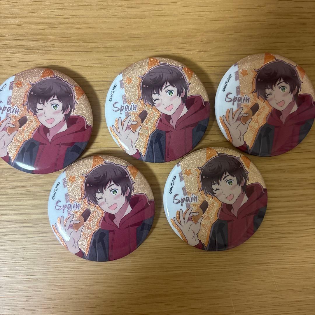 ヘタリアスペイン食べ歩き缶バッジ5個セット - メルカリ