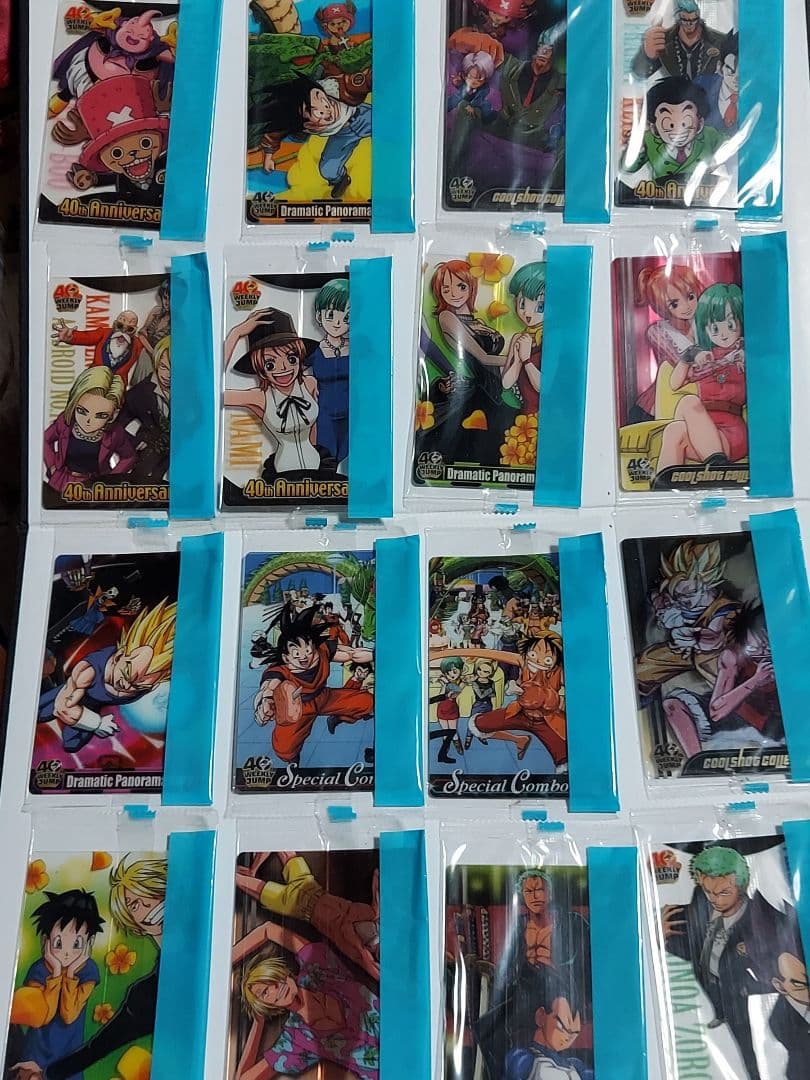 ドラゴンボール　ワンピース　コラボ　ウエハースカード　16枚セット