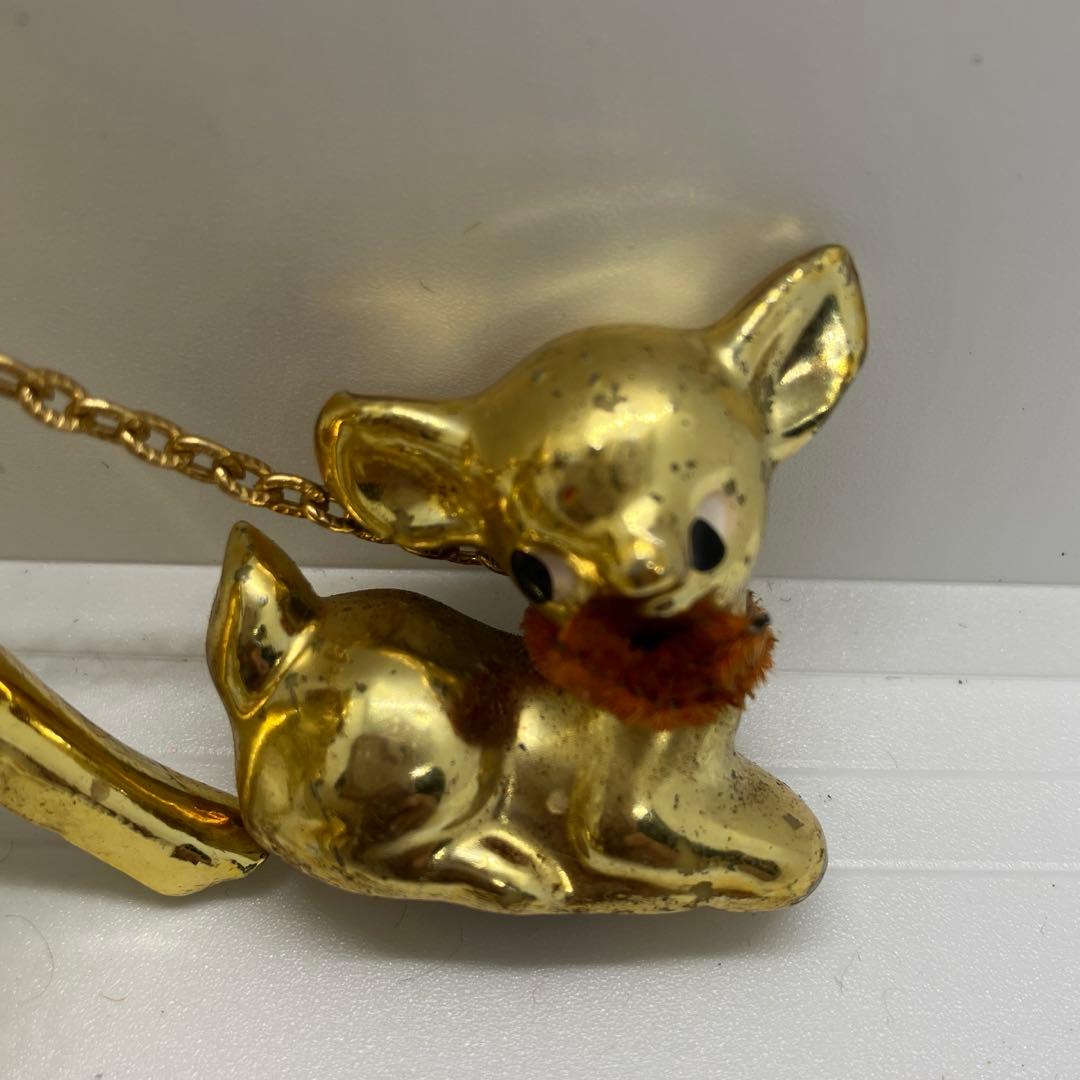 昭和レトロ 陶器製 バンビ 親子 鹿 小鹿 子鹿 置物 装飾 雑貨 ゴールド