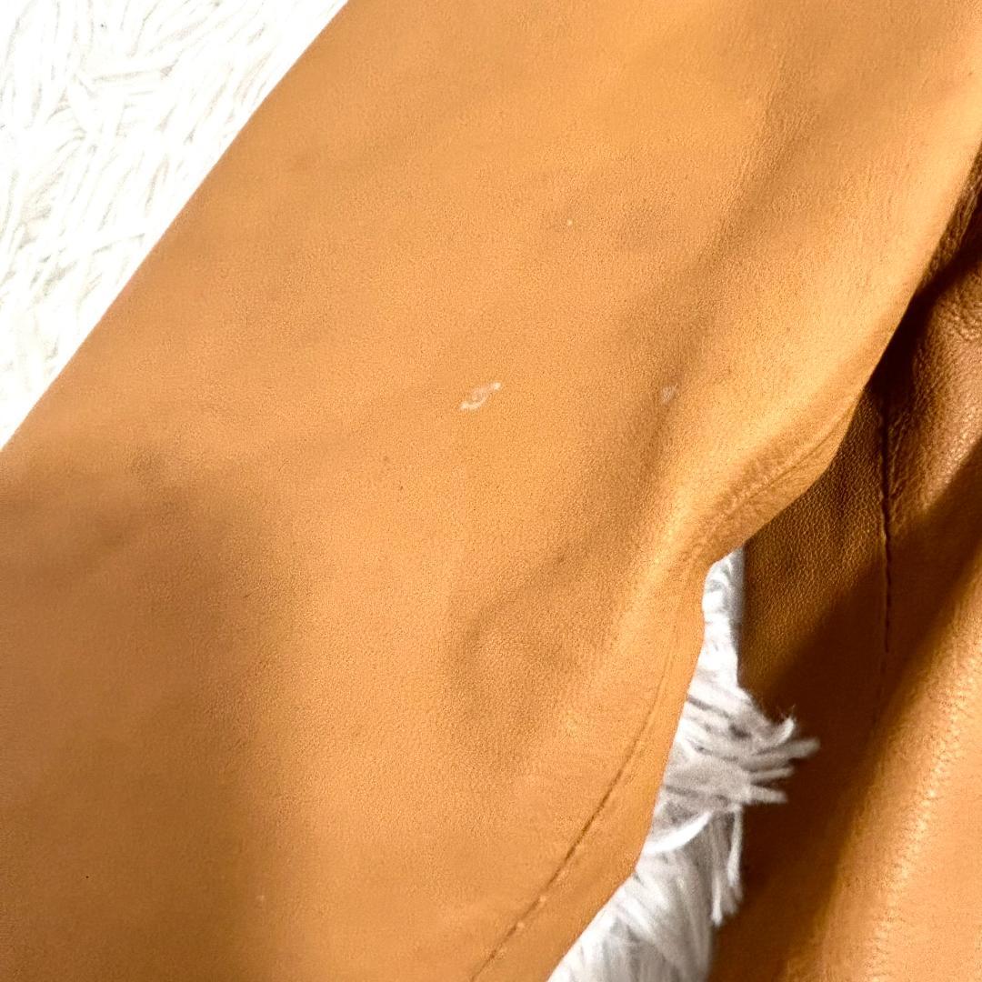 ポールスミス シングルライダース 革ジャン 本革 キャメル メンズ