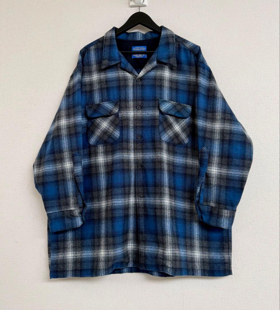 超スペシャル 90s ペンドルトン オンブレ チェック シャツ XXL ブルー