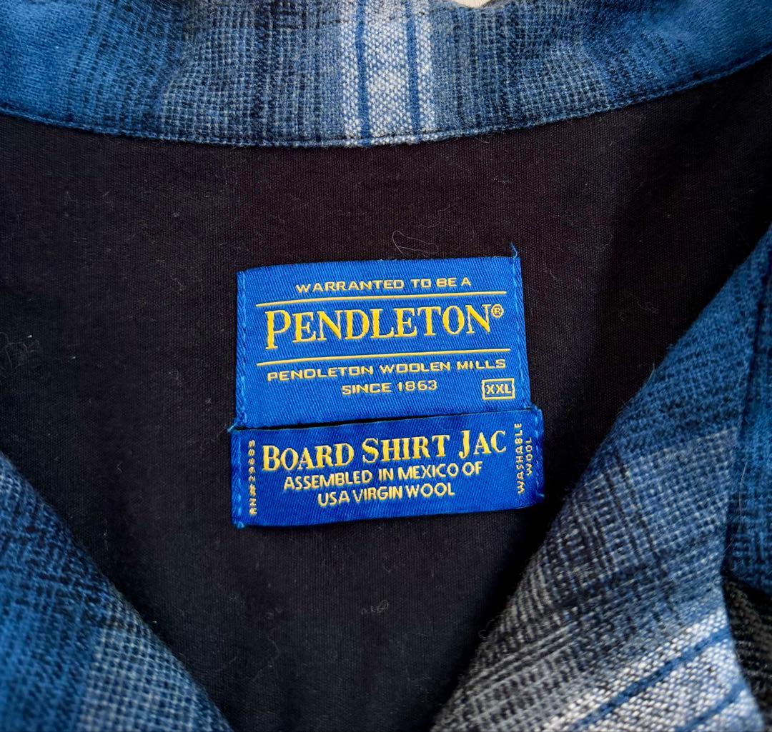 超スペシャル 90s ペンドルトン オンブレ チェック シャツ XXL ブルー