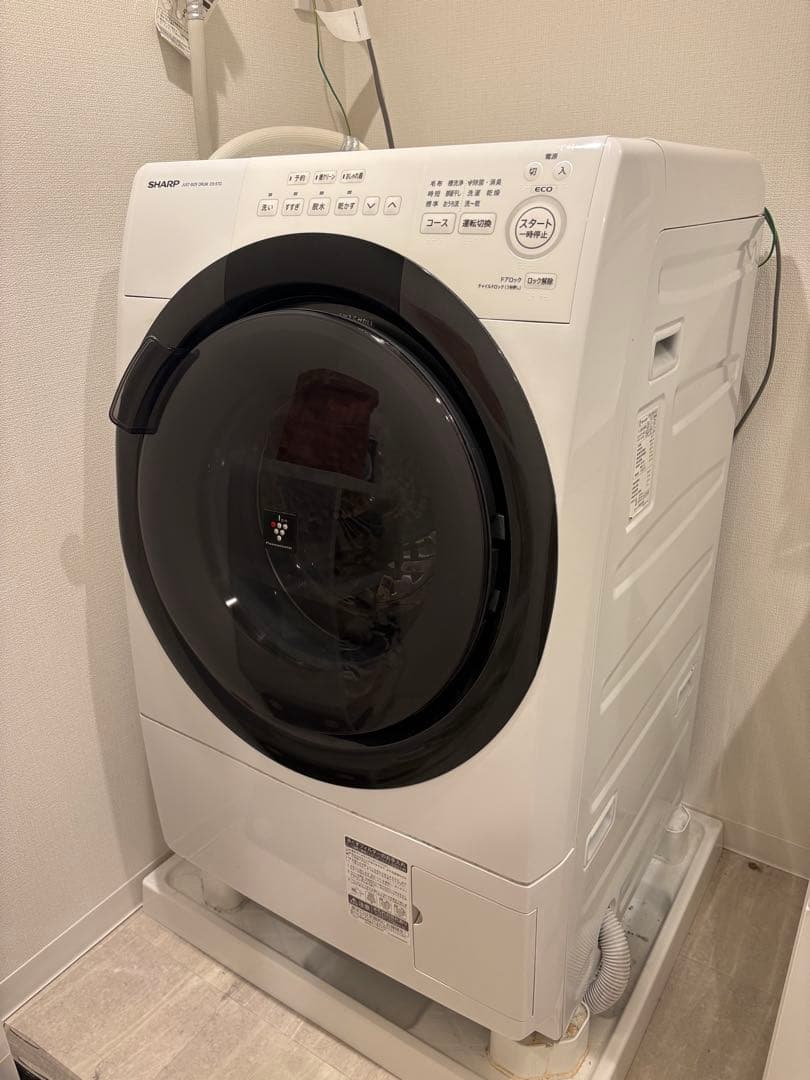 【値下げ中】SHARP ES-S7G-WRドラム式洗濯乾燥機 2022年製