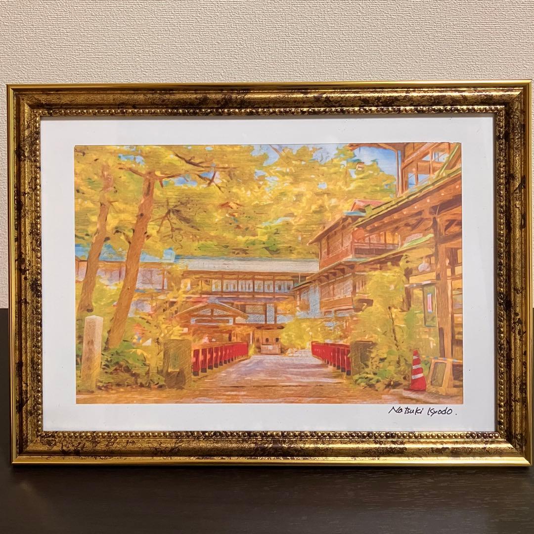 ジブリアート10 千と千尋の神隠しより「積善館」額装品32.7㎝×24.0㎝ ジブリアート10 千と千尋の神隠しより「積善館」額装品32.7㎝×24.0