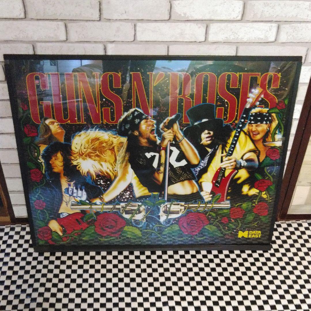 ガンズ ＆ ローゼズ　ピンボールマシン絵ガラス