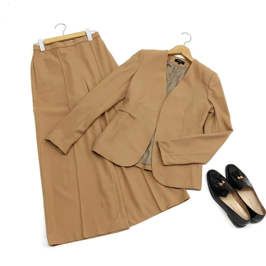 Theory ノーカラージャケット パンツスーツ上下セット 冬 6196