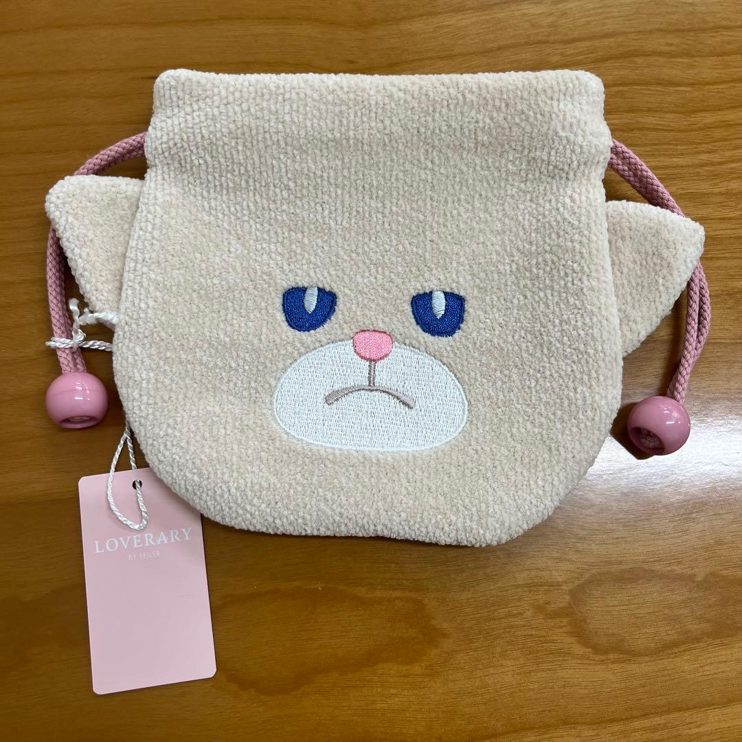 新品タグ付き】フェイラー モフモフネコチャン ネコチャン巾着 FEILER