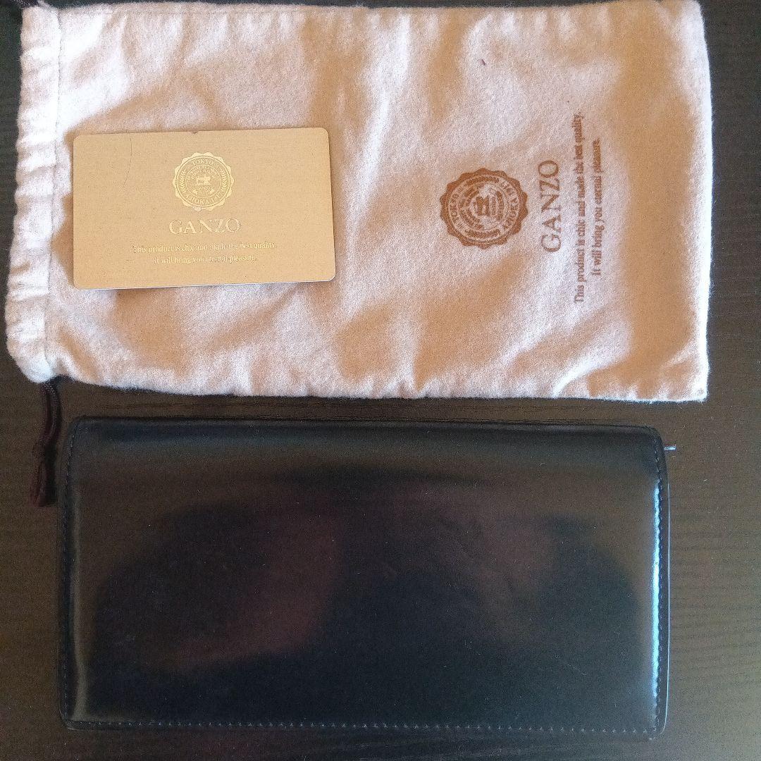 GANZO 長財布 ブラック　SHELLCORDVAN　シェルコートバン