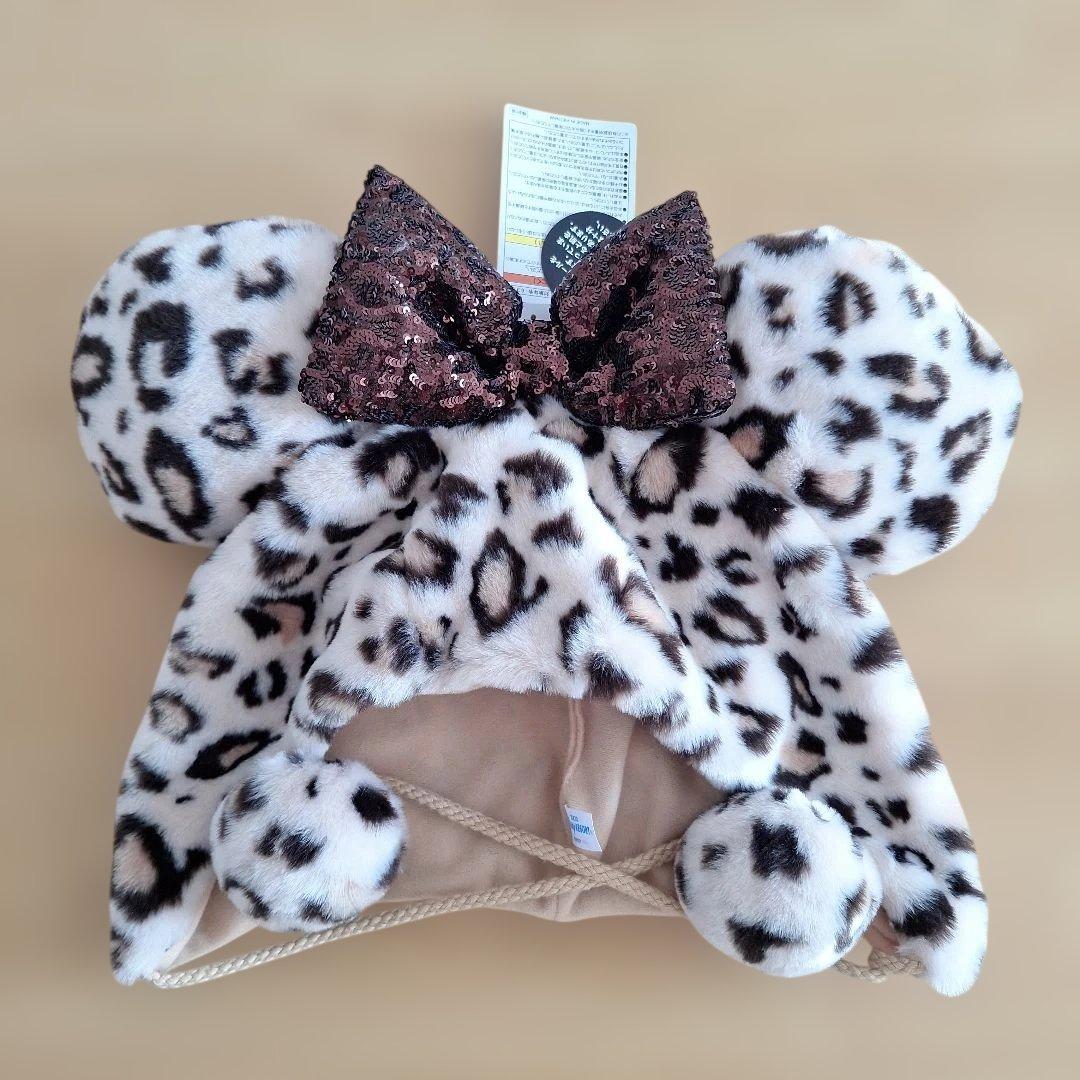 東京ディズニー リゾート ミニーヒョウ柄 ファンキャップ ブラウン