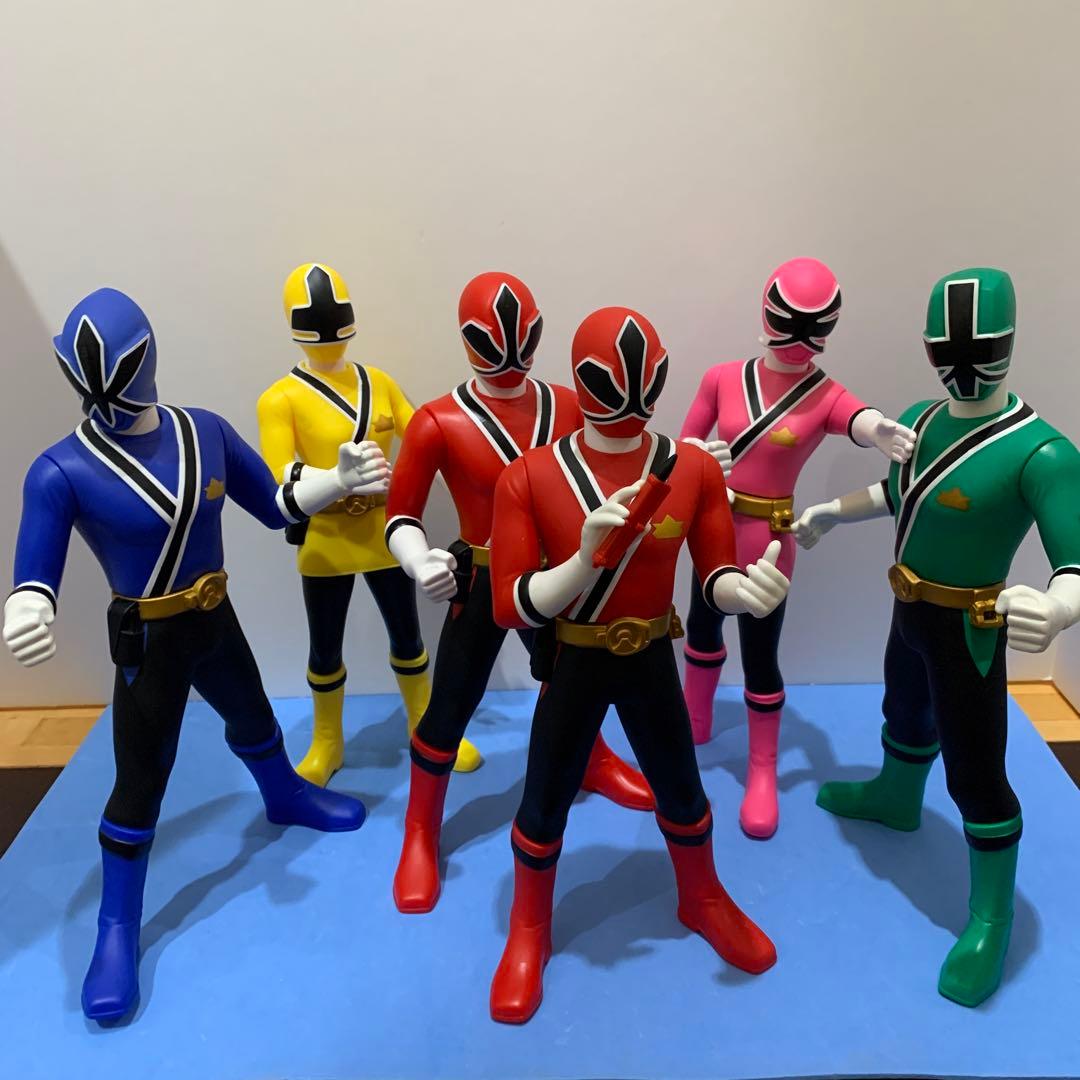 侍戦隊シンケンジャー ビックソフビ人形6体セット 使用品 - メルカリ