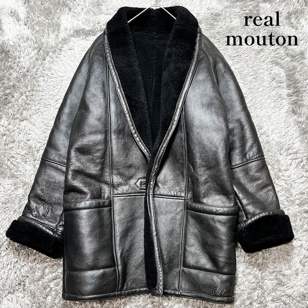 極上ムートン メンズ リアルムートン 羊毛皮 XL相当