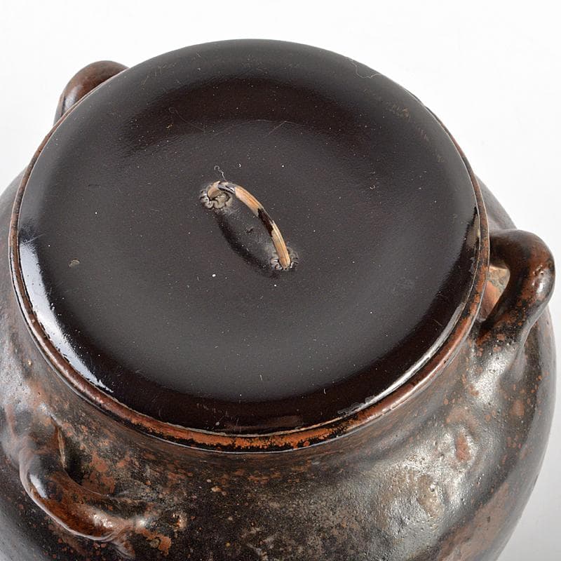 茶道具 古瀬戸 祖母懐 三耳壷 水指 紫野 小林太玄極め箱 M R5998B