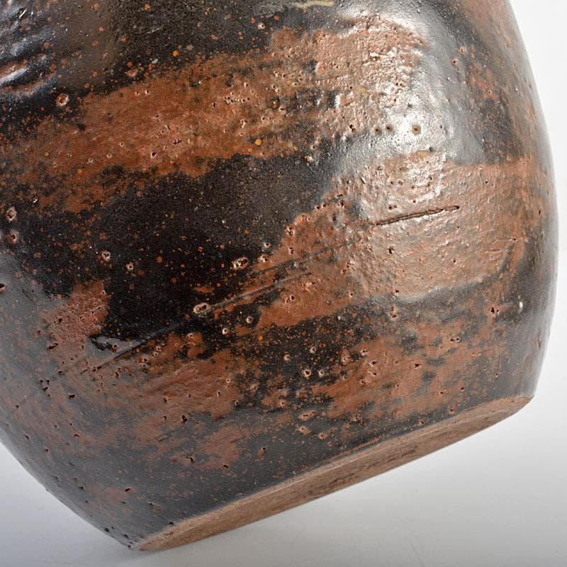 茶道具 古瀬戸 祖母懐 三耳壷 水指 紫野 小林太玄極め箱 M R5998B