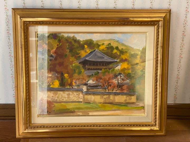 松浦莫章　【二月堂遠望】　油絵