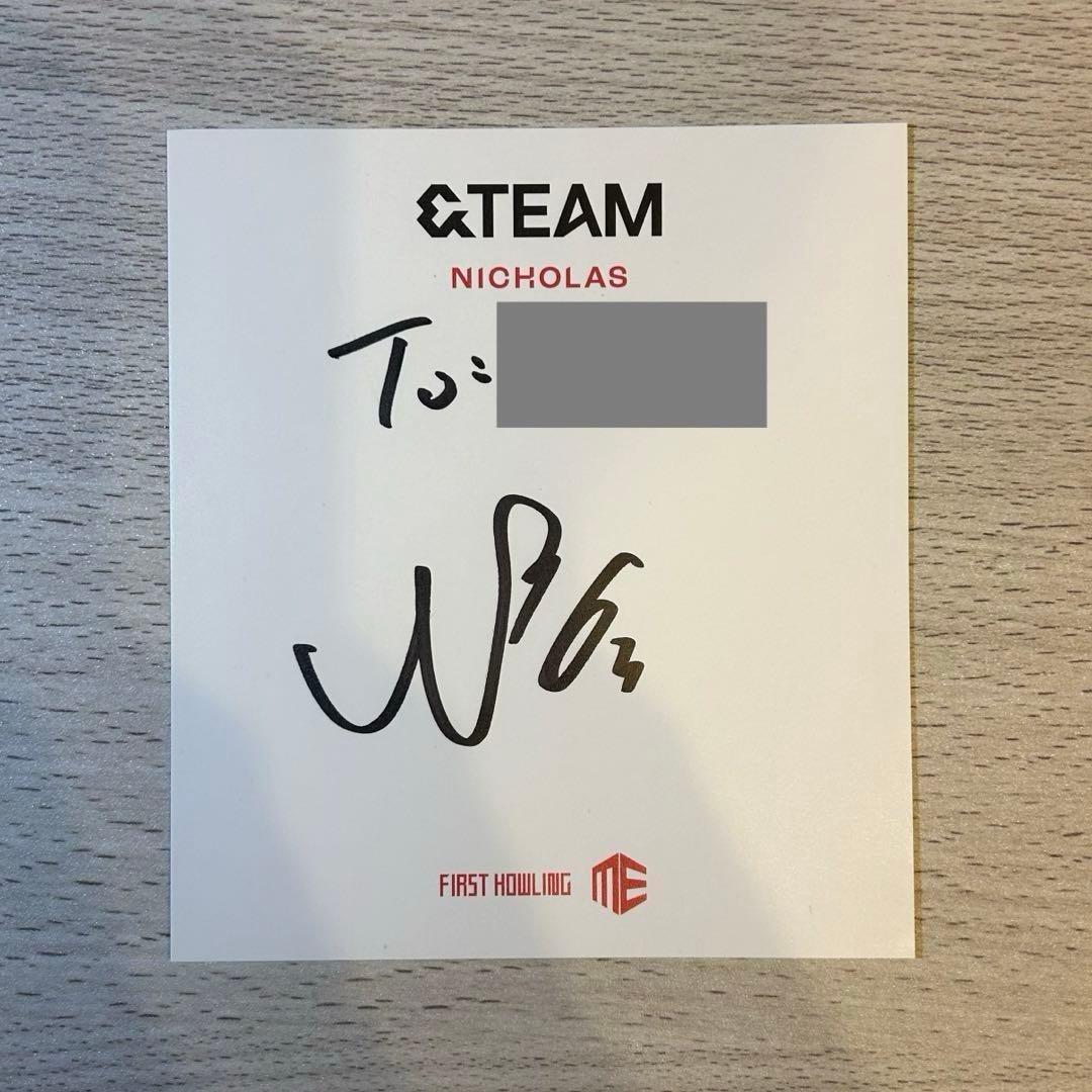 &team ニコラス NICHOLAS 直筆 サイン firstholing - メルカリ