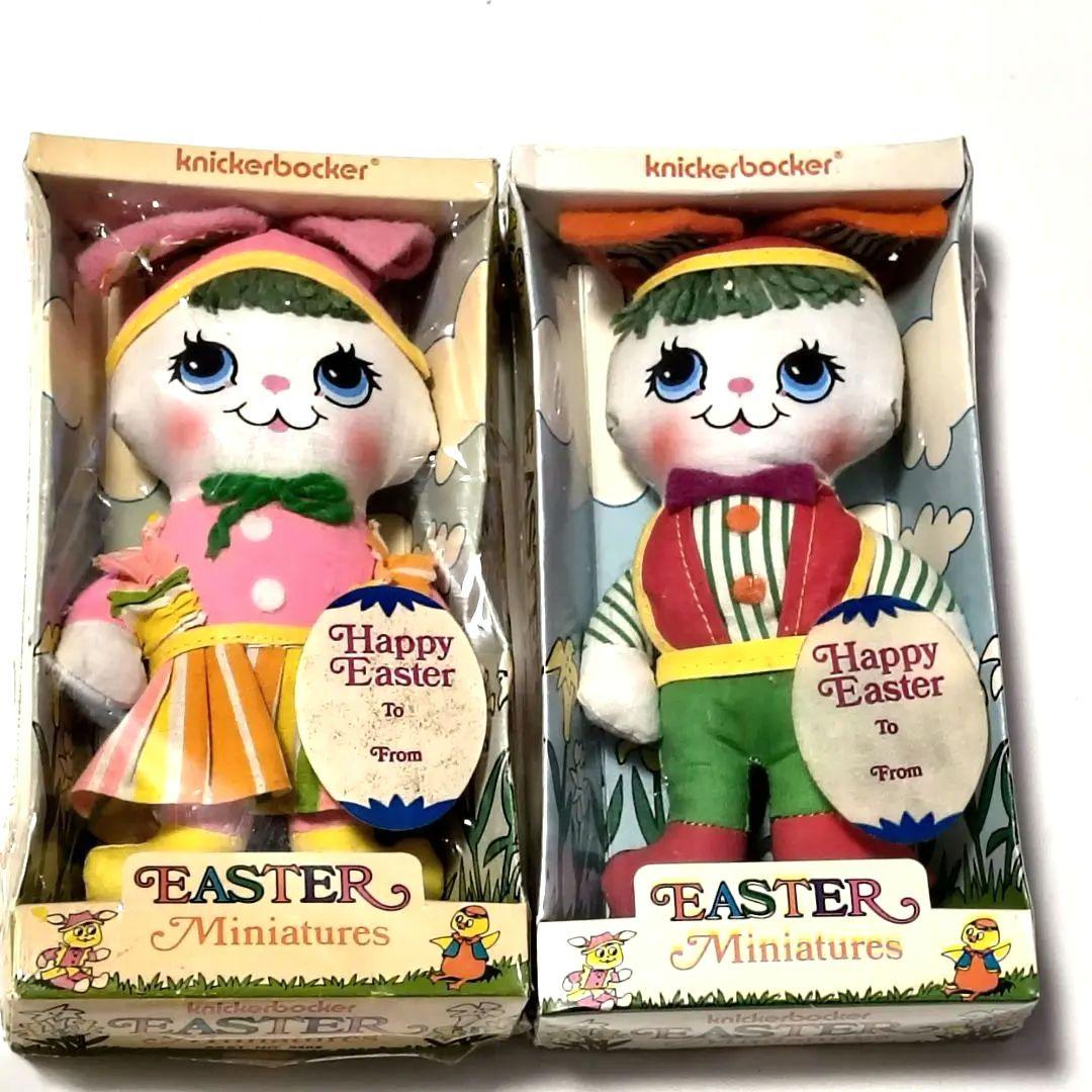 美品✨ ビンテージ ラグドール 箱入り　ペア イースターバニー ニッカーボッカー