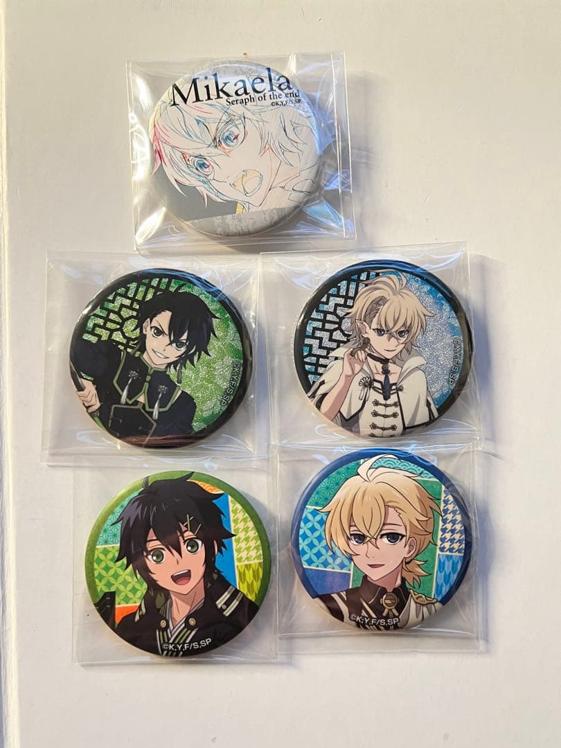 終わりのセラフ WIT STUDIO 原画 缶バッジ レア ミカエラ　セット