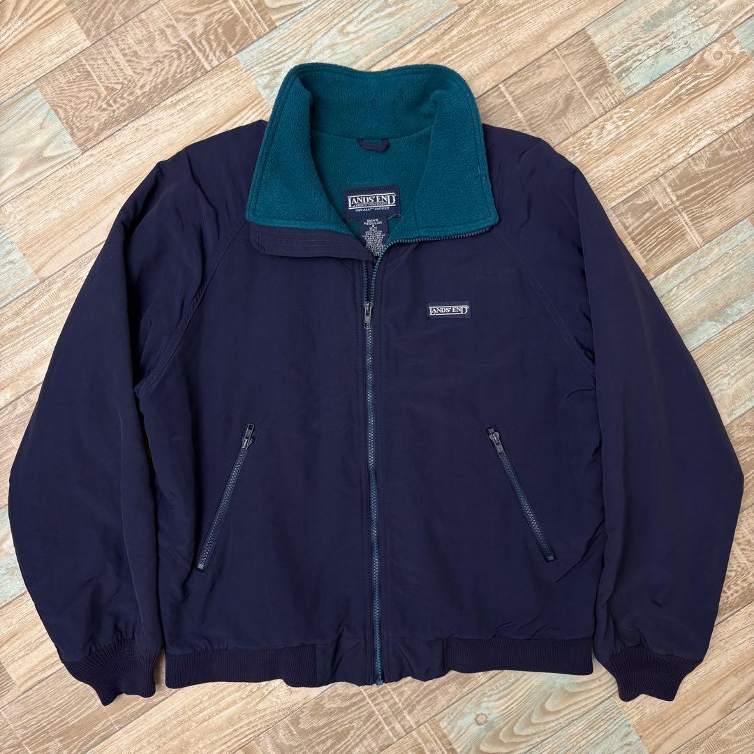 USA製 LANSEND ランズエンド ウォームアップジャケット ネイビー M