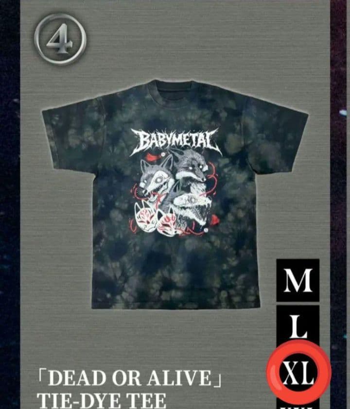 BABYL DEAD OR ALIVE タイダイTシャツ XL