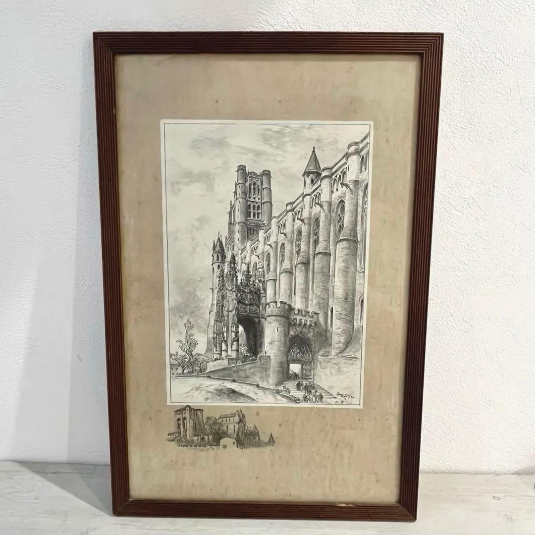 再値下げ❗️フランスアンティーク ヴィンテージ アートフレーム 絵画 額縁 壁掛け