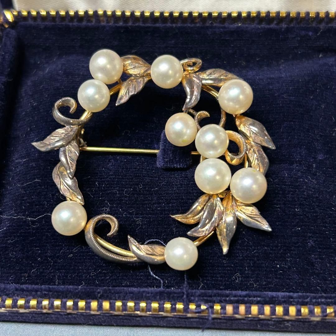 大丸製　ビンテージ真珠ブローチ