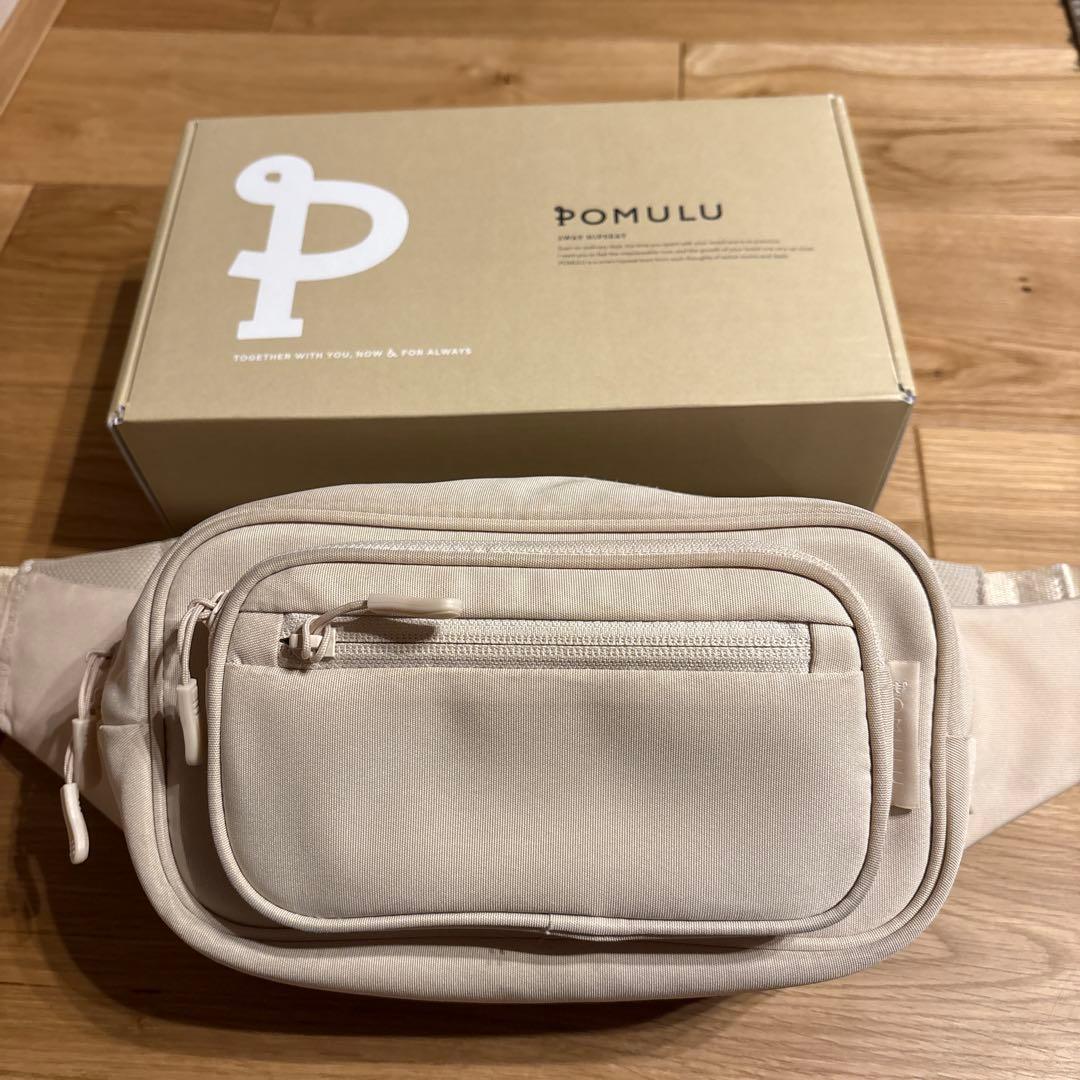 POMULU ベージュ ファニーパック　ヒップシート　だっこひも POMULU(ポムル)ヒップシートショルダーバッグ 6ヵ月～1歳2歳3歳4歳