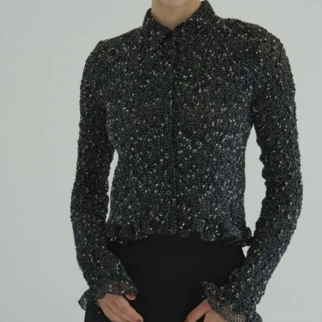 CLANE MIX MESH GATHER SHIRT - メルカリ