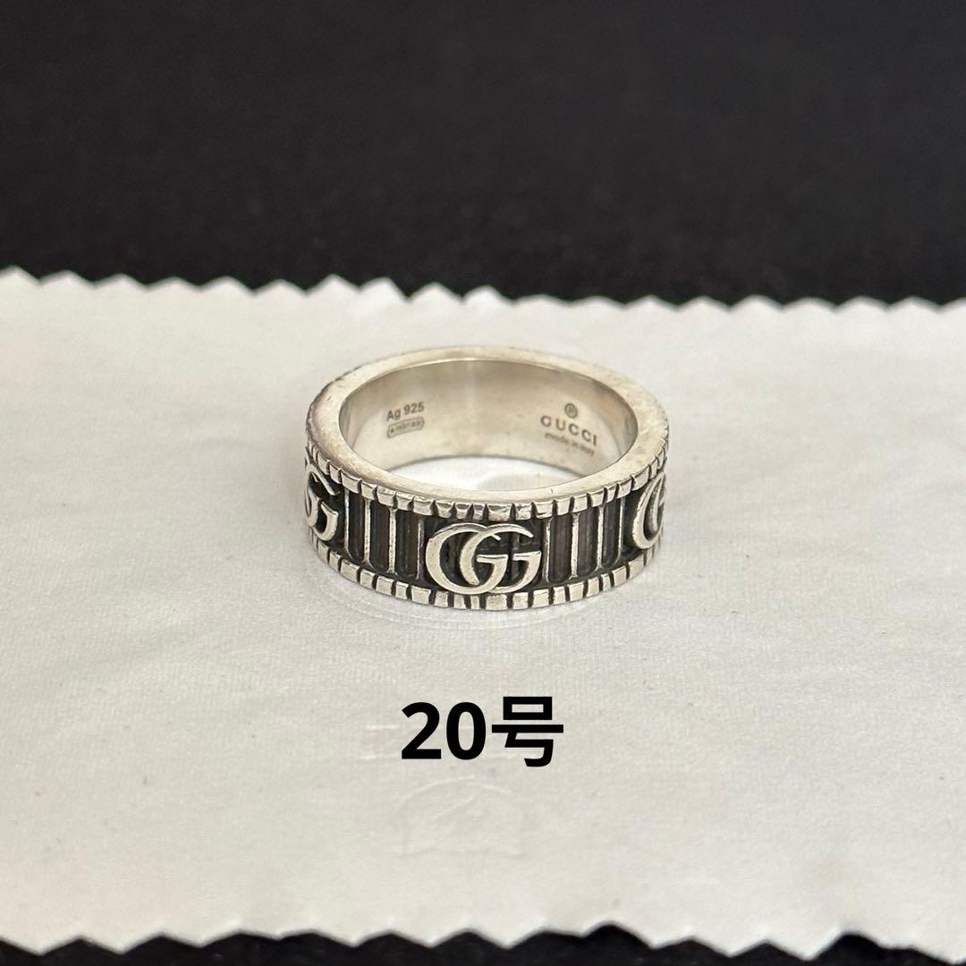 GUCCI ダブルG シルバー リング 20 - メルカリ