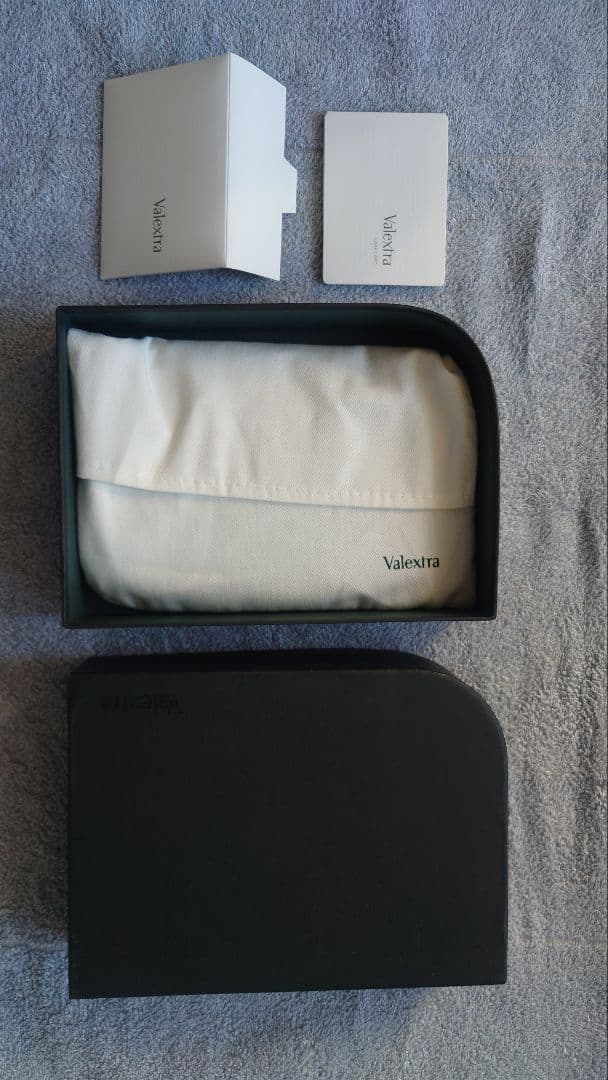 Valextra ネイビー レザー 長財布