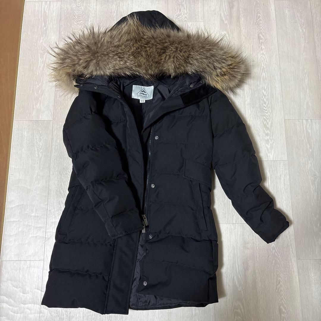 PYRENEX ブラック ロングダウンジャケット