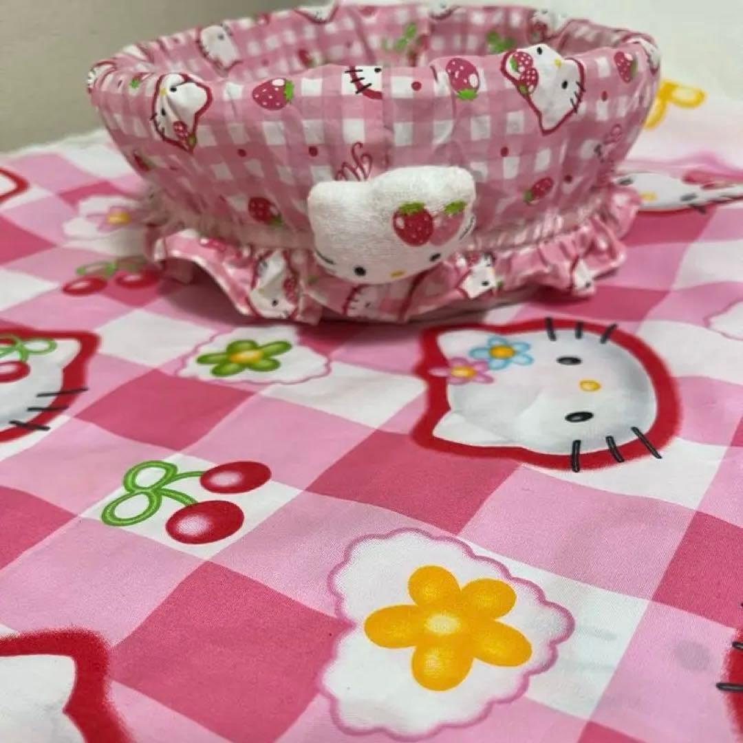 レア　レトロ　キティ　ピンク　カゴ　ストロベリー　いちご　フリル