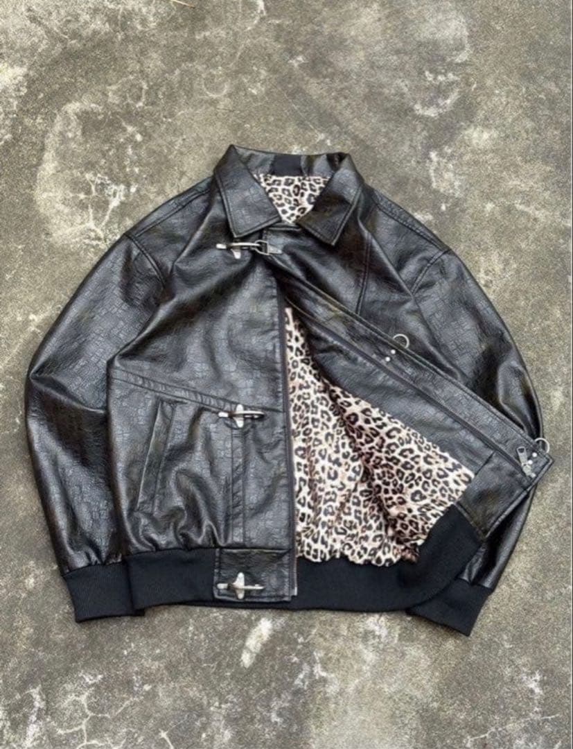 せぱてぃ Belvet レザー ファイヤーマンジャケット