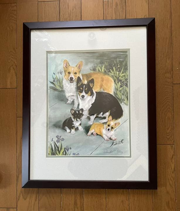 ウェルシュコーギー　額付プリント　アメリカン　シリアルナンバー付き