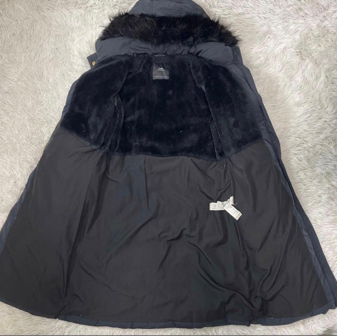 ZARA ザラ ロングダウンコート ファー M ブラック - メルカリ