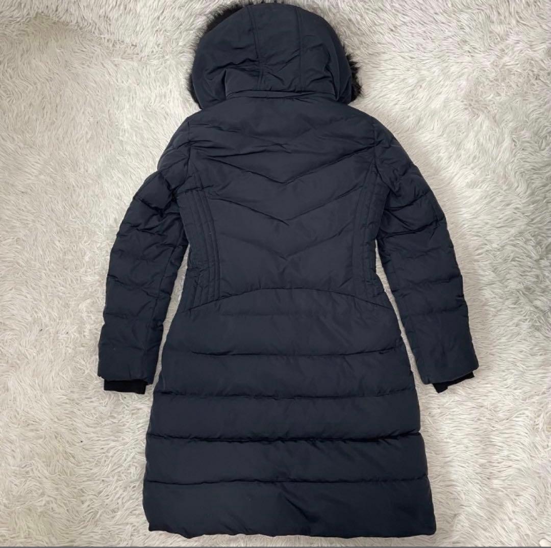 ZARA ザラ ロングダウンコート ファー M ブラック - メルカリ