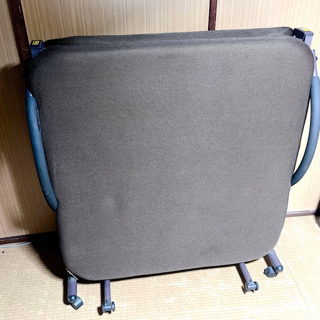 最終値下げ❣️山善YAMAZEN 折りたたみメッシュベッド ブラウン キャスター付