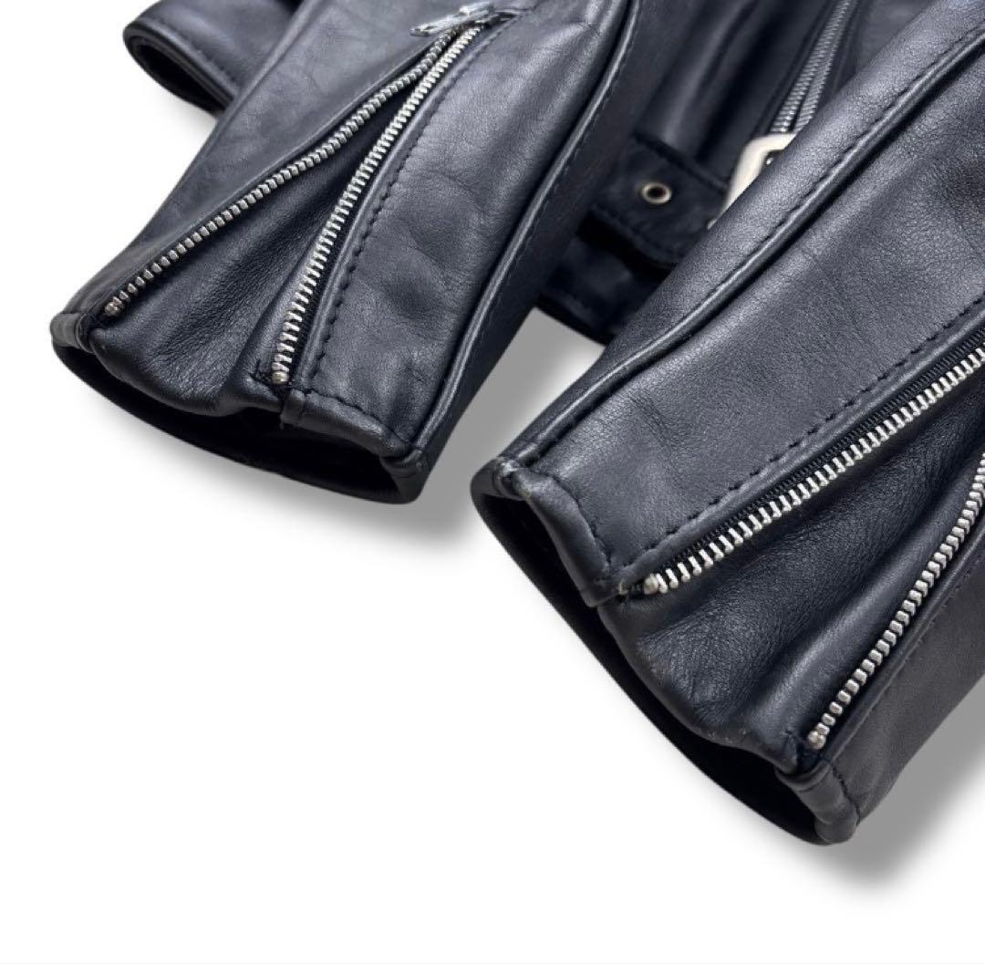 美品 ショット 90s ダブルライダース レザージャケット クラシック 42