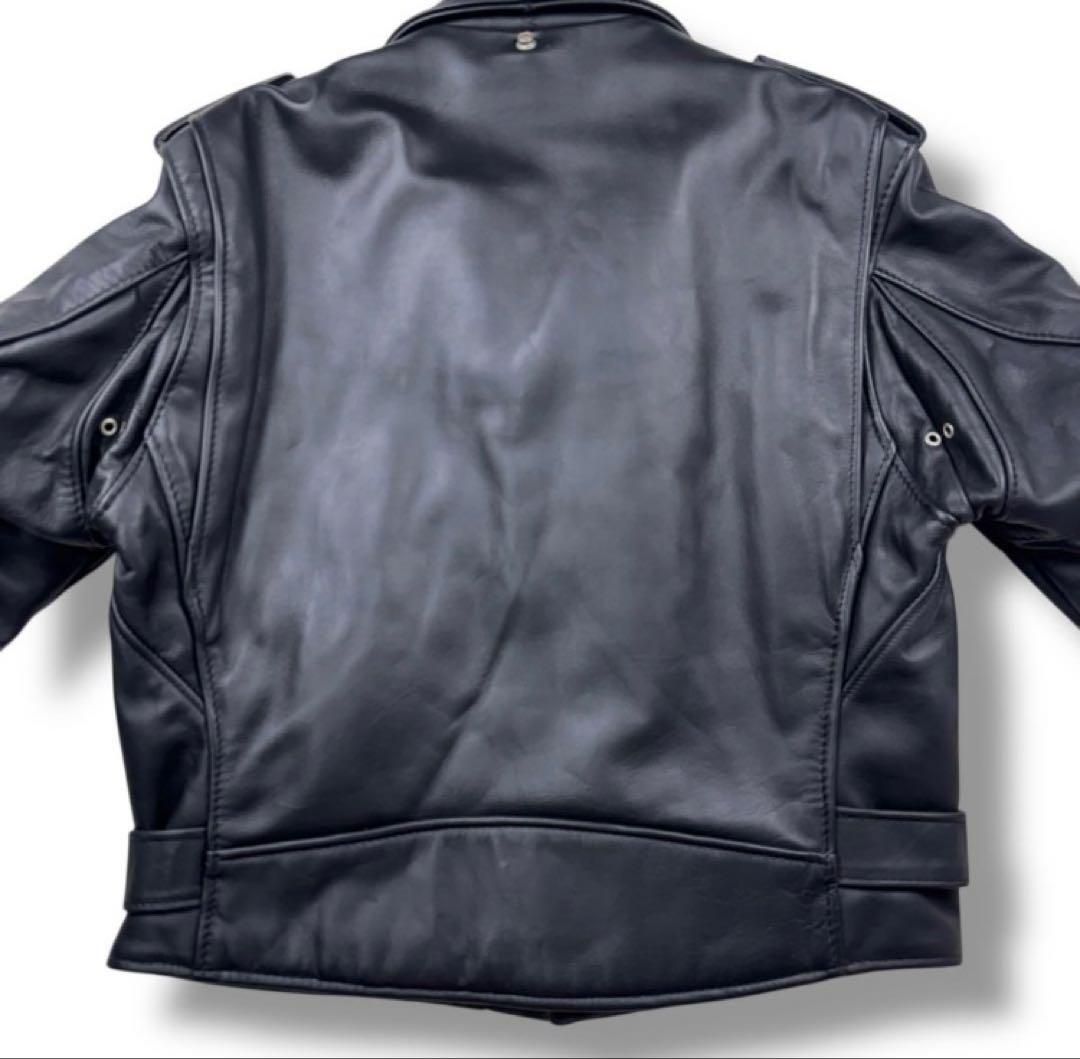 美品 ショット 90s ダブルライダース レザージャケット クラシック 42