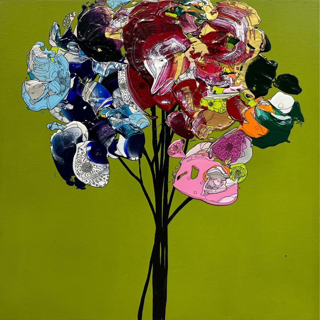 yutaokuda《Colourful Flower 2020／アクリル／S4号