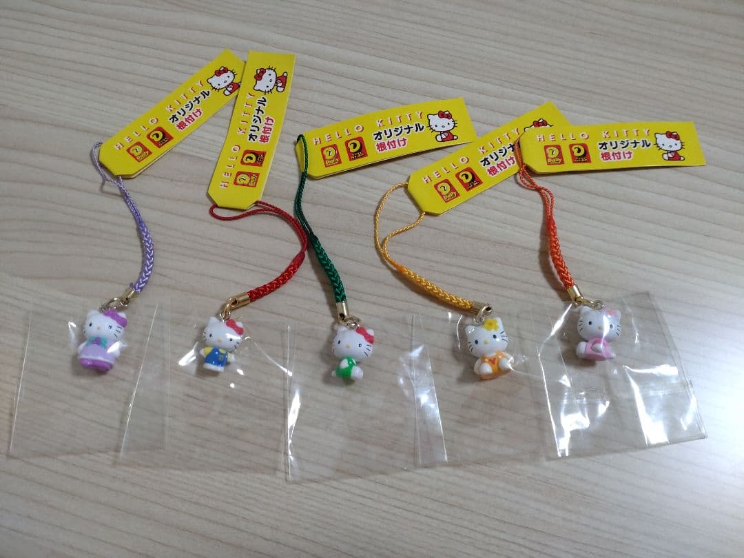 ハローキティ 根付 ストラップ デイリーヤマザキ オリジナル根付 5種
