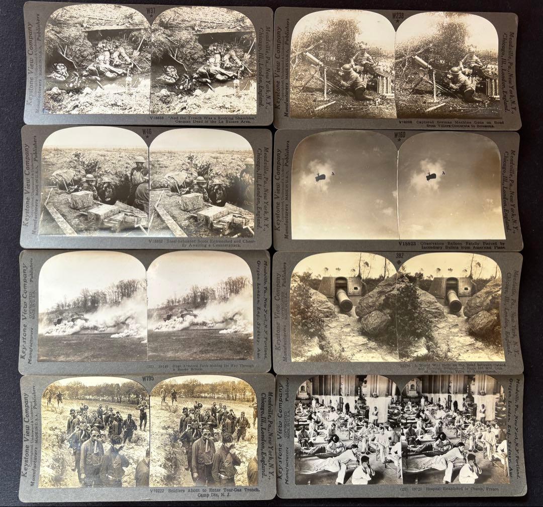 第一次世界大戦 ステレオ写真セット キーストーン社