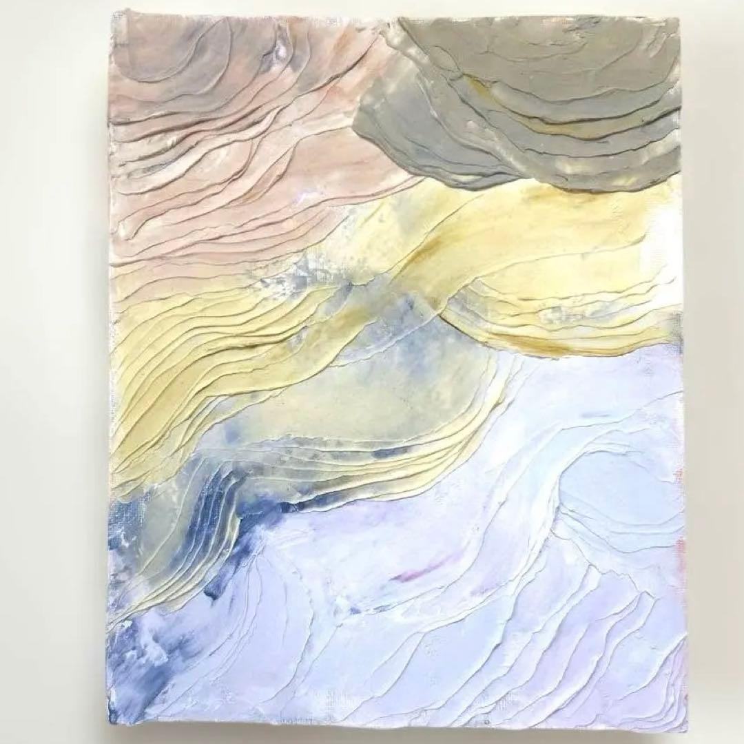 No.13 抽象画 テクスチャーアート アクリル - メルカリ